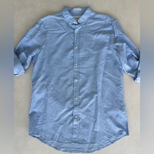 Zara linen Light Blue Casual Button Down Shirt